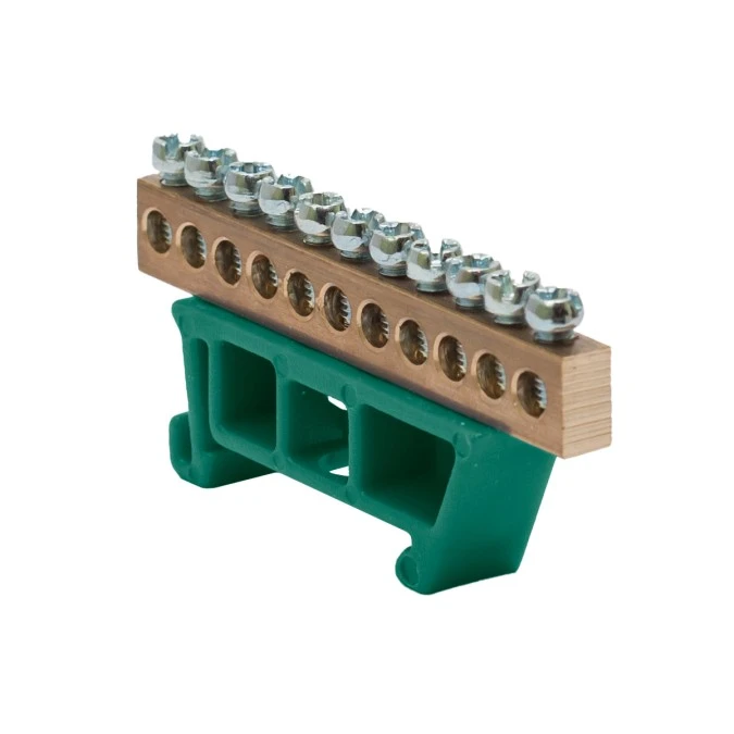 Listwa zaciskowa 11x10mm2 zielona TH 35‑11/Z 48.512