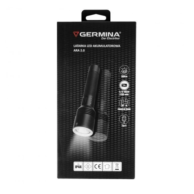 Latarka LED akumulatorowa Ara 2.0 GW‑0141 - obrazek 3