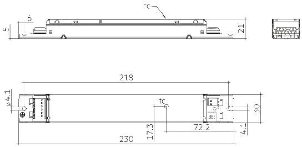 LC 20W 100‑450mA 54V DA lp SNC4 Zasilacz LED liniowy stałoprądowy ściemnialny ESSENCE TRIDONIC ‑ 87501218 - obrazek 3