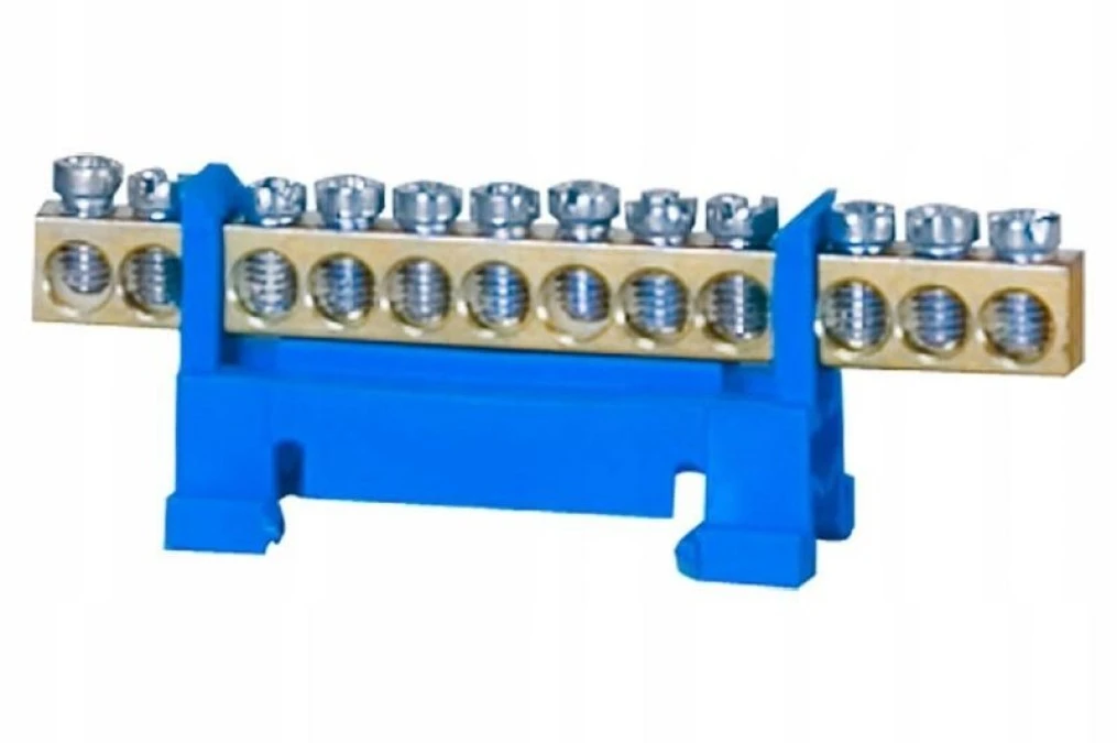Listwa zerowa 12‑modułowa niska podstawa ‑ niebieska F2.0116 - obrazek 1