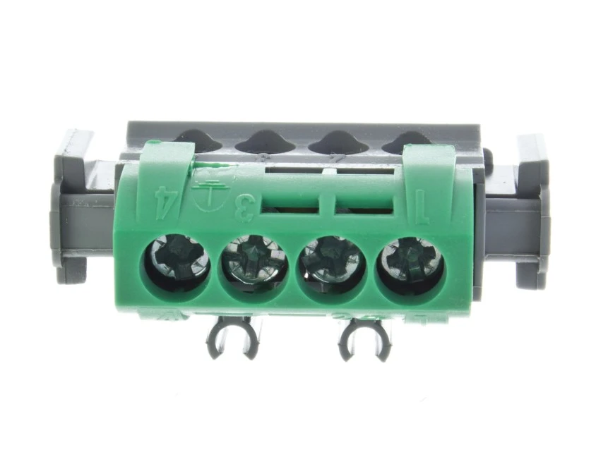 Listwa zaciskowa 4‑otwory zielona IP2x Z‑4 004830 - obrazek 1