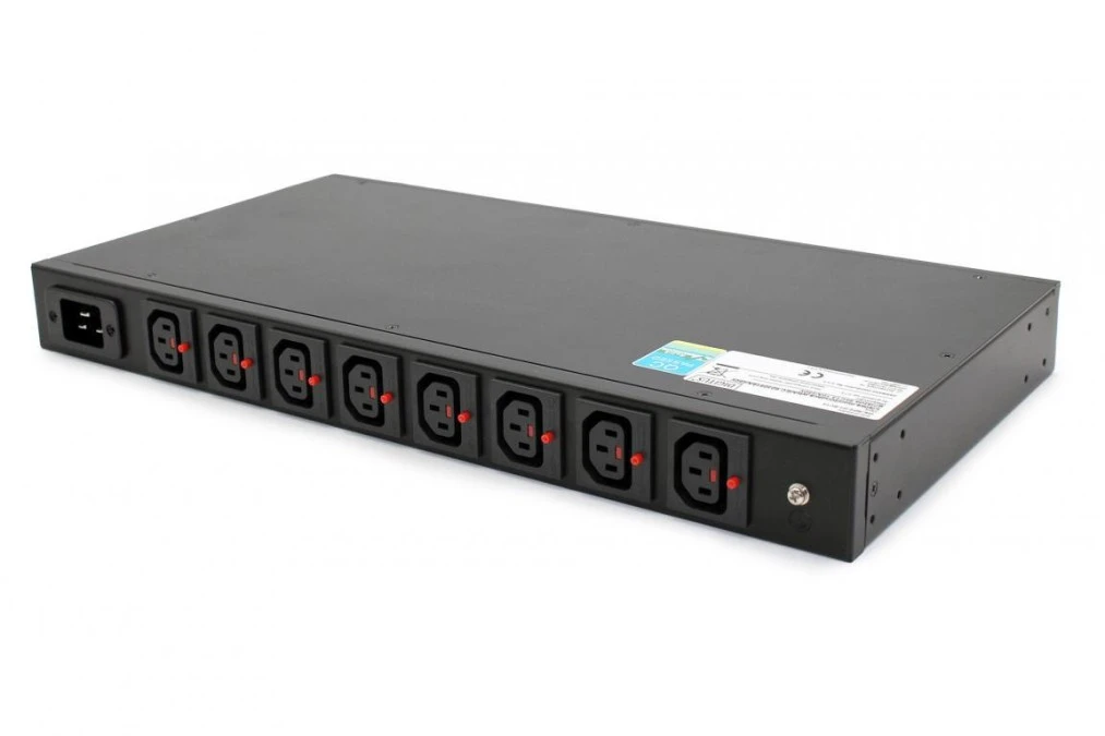 Listwa zasilająca SMART PDU 1U, gniazdo zasilające IEC320 C20 16A/250V, gniazda 8x C13, 16A DN‑NP2‑H1‑8C13 - obrazek 2