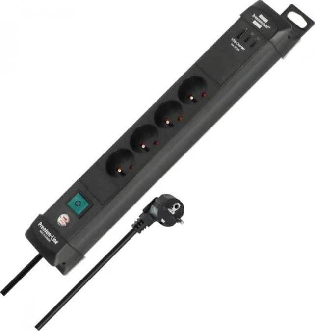 Listwa zasilająca Premium‑Line z 4 gniazdami i 2xUSB‑C PD 65W + USB‑A 18W 1951144609 - obrazek 1