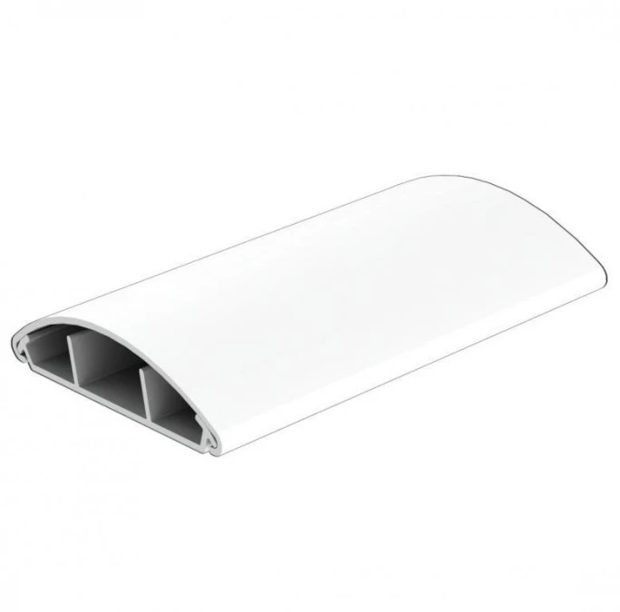 Listwa maskująca przewody TV maskownica uniwersalna napodłogowa naścienna 74x20mm biała 2m z folią ochronną KOPOS / 2 m / - obrazek 1