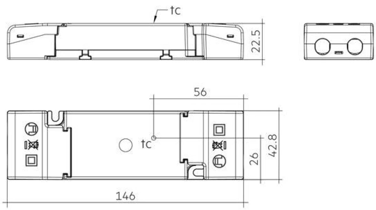 LC 36W 700‑850mA 42V flexC SC SNC4 Zasilacz LED kompaktowy stałoprądowy nieściemnialny ESSENCE TRIDONIC - obrazek 3