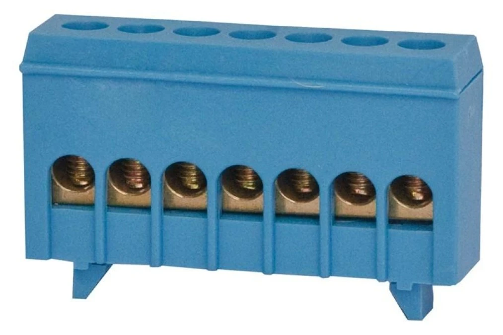 Listwa ochronna 7‑modułowa 7x16mm2 niebieska IP20 - obrazek 1