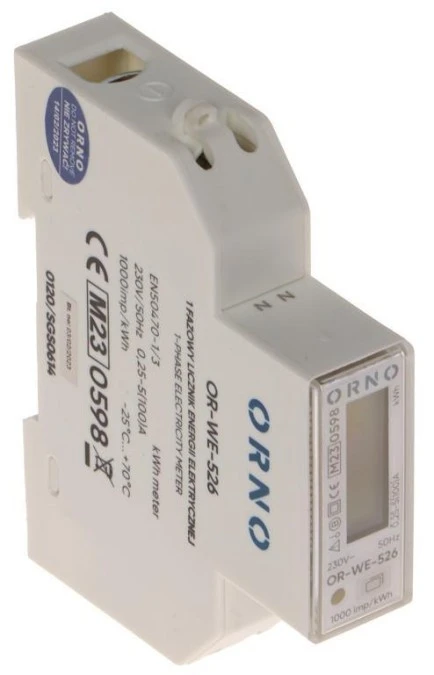 LICZNIK ENERGII ELEKTRYCZNEJ OR‑WE‑526 JEDNOFAZOWY ORNO - obrazek 1