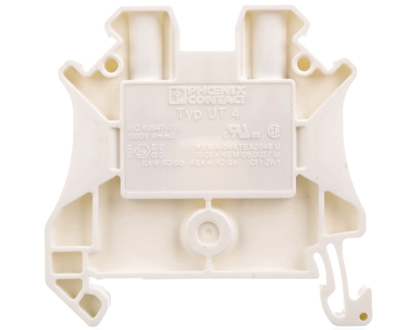 Listwa zaciskowa 2‑przewodowa 0,14‑6mm2 biała UT 4 WH 3045130 /50szt./ - obrazek 1