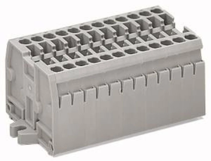 Listwa zaciskowa 2‑przewodowa 2,5mm2 6‑torowa jasnoszara mocowanie śrubowe 869‑236 /50szt./ - obrazek 1