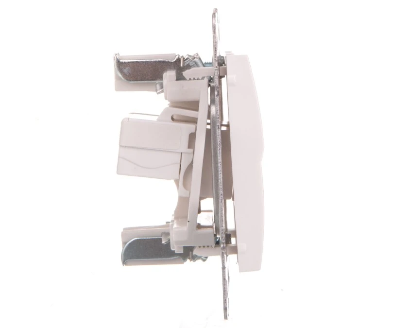 LOGI Gniazdo teleinformatyczne (RJ45 Cat 5e+RJ11) Biały 25112 - obrazek 3