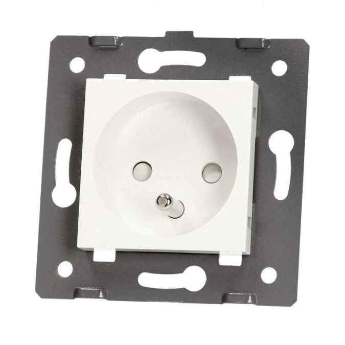 Livolo BIAŁY WKŁAD GNIAZDA ELEKTRYCZNEGO 16A FRENCH (BOLEC) Livolo‑WG‑71FR‑61 - obrazek 1