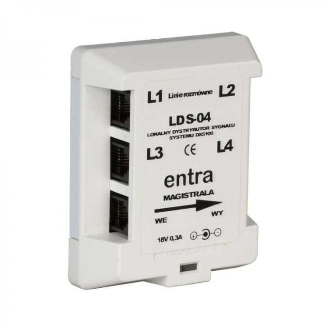 Lokalny dystrybutor sygnału z gniazdem zasilania /komutator/ LDS‑04/P ENT10000288 - obrazek 2