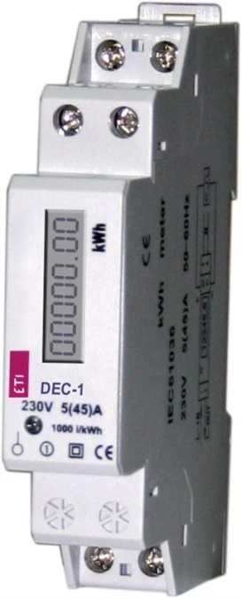 Licznik energii elektrycznej 1‑fazowy 5A 230V AC IP20 DEC‑1 004804050 - obrazek 1
