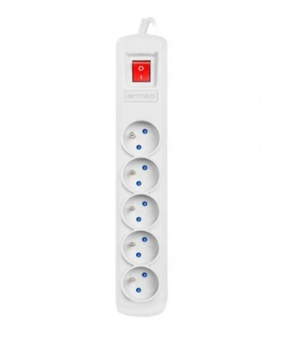 LISTWA ZASILAJĄCA ARMAC R5 3M 5X 230V PL 10A SZARA R5/30/SZ - obrazek 1
