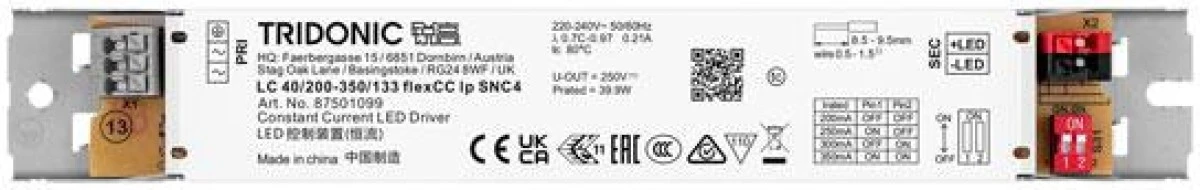 LC 40W 200‑350mA 133V flexCC lp SNC4 Zasilacz LED liniowy stałoprądowy nieściemnialny ESSENCE TRIDONIC - obrazek 2
