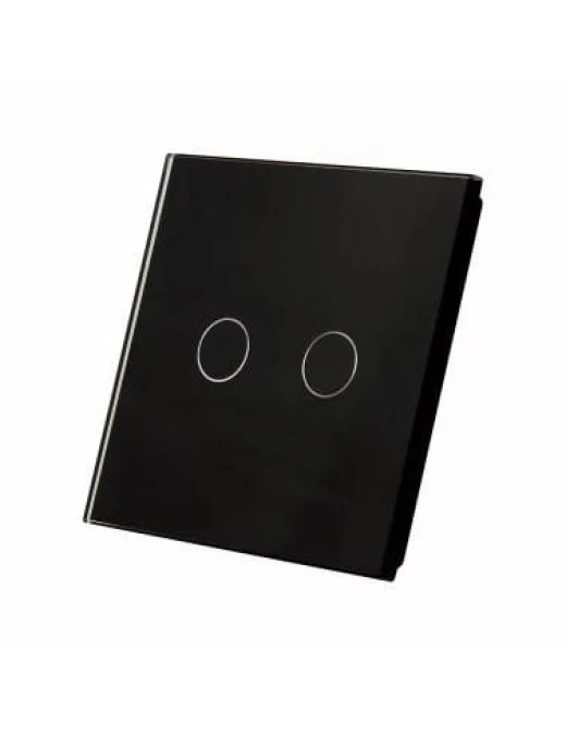 LIVOLO ‑ PANEL SZKLANY PODWÓJNY‑ CZARNY - obrazek 1