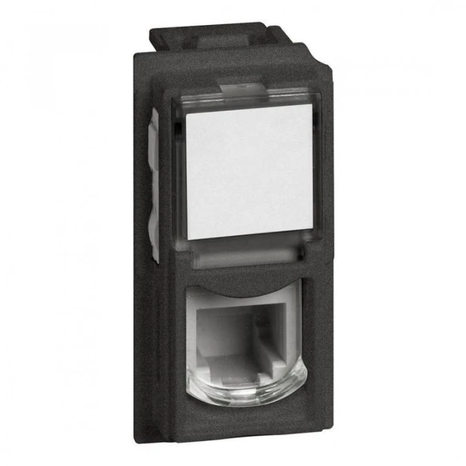 LIVING NOW gniazdo RJ11 1mod. czarny KG4258RJ11 - obrazek 1