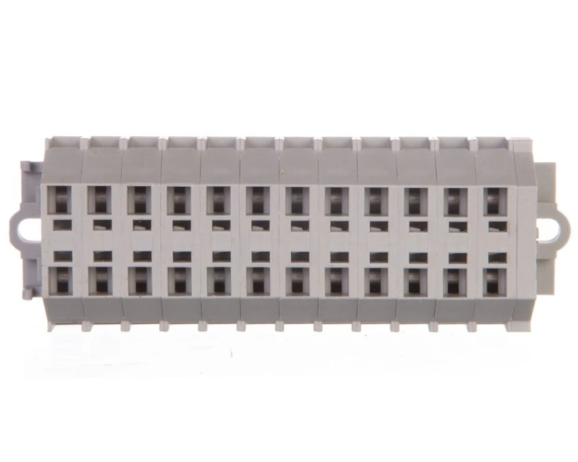 Listwa zaciskowa 2‑przewodowa 1,5mm2 12‑torowa szara mocowanie śrubowe 260‑112 - obrazek 2