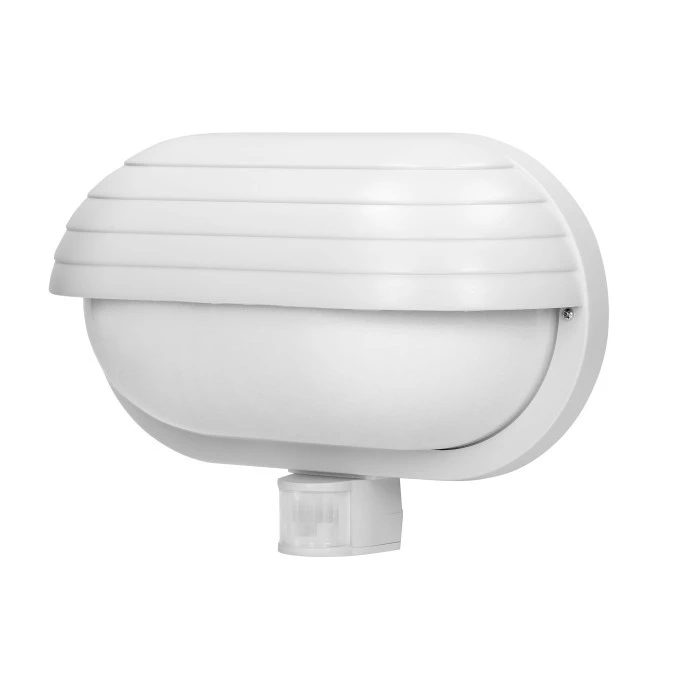 MUSAM, oprawa ogrodowa z czujnikiem ruchu 180st, 1x60W, E27, IP44, z przesłoną, plastik, biała Symbol: LF‑1/W EAN: 590825,LF‑1/W - obrazek 3