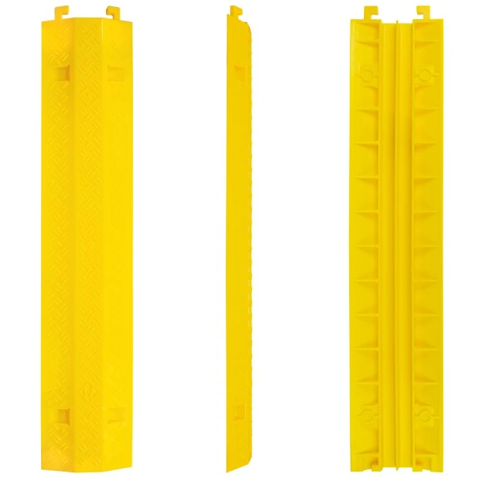 Najazd kablowy próg osłona kabli PE (polietylen) żółty 2 kanały 6 ton 97cm NEKU - obrazek 2