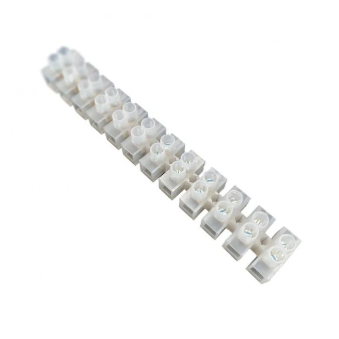 Listwa zaciskowa LTF 12‑torowa do 10mm² 10A biała HOROZ 10szt. - obrazek 2
