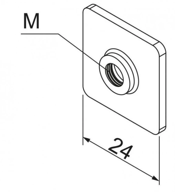 Nakretka kwadratowa NKM6 650147 /100szt./ - obrazek 2