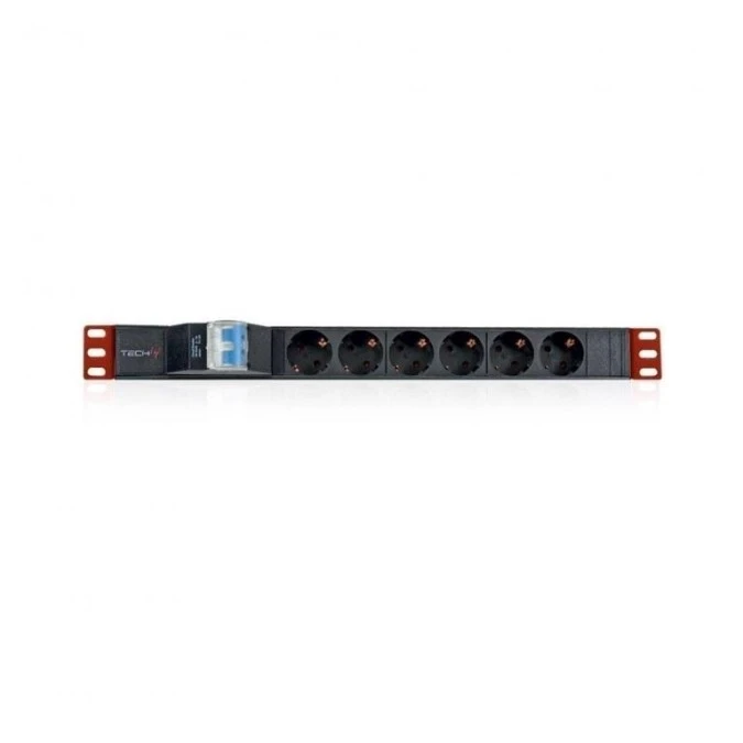 Listwa zasilająca Rack 19 1U 250V/16A 6X Schuko 3M I‑CASE STRIP‑61UD - obrazek 1