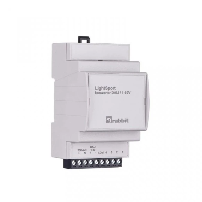 LightSport Konwerter DALI/1‑10V 230 V AC , 52x104x62 mm, WE‑DALI lub 1‑10 V, IP20, TH35, RABB7012G2W12 - obrazek 1