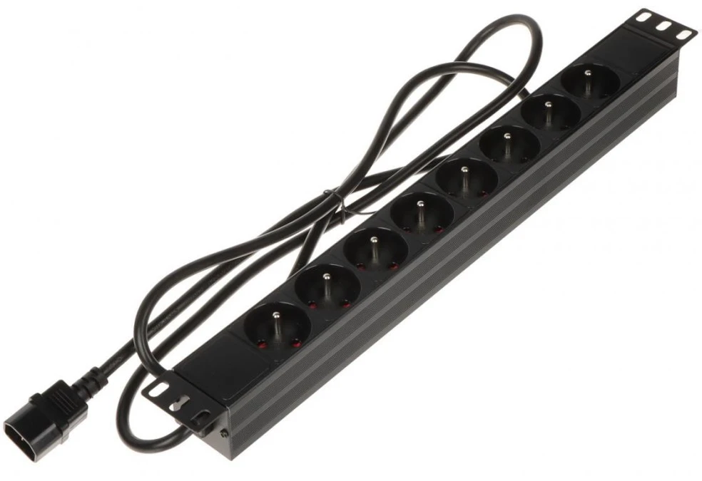 Listwa zasilająca do szaf RACK 19cali PD‑8/R/IEC‑N 1.8m - obrazek 1