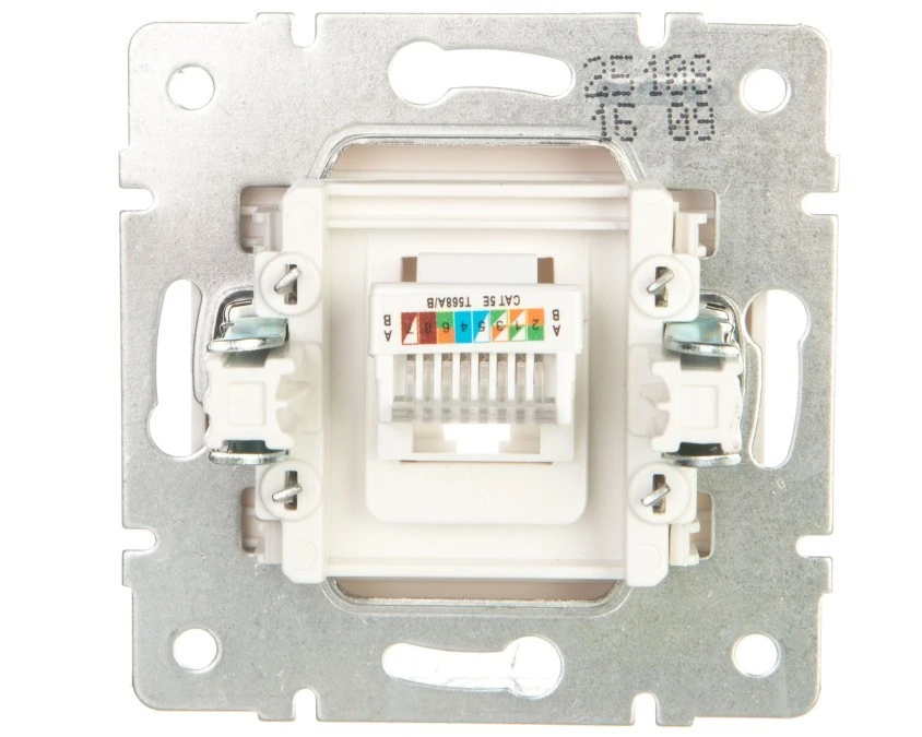 LOGI Gniazdo komputerowe pojedyncze (RJ45Cat 5e Jack) Biały 25108 - obrazek 2