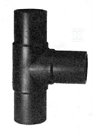 Trójnik doczołowy długi 90ST. LS d250 PE100, SDR11, PN10 gaz/PN16 woda, równoprzelotowy 753201001 - obrazek 1