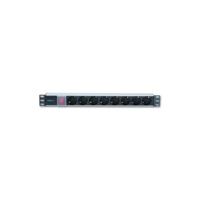 Listwa zasilająca Rack 19 1U 250V/16A 8X Schuko 3M I‑CASE STRIP‑81UD - obrazek 1