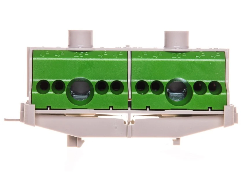 Listwa zaciskowa PE na szynę 80 A 2x25mm2 + 8x4mm2 Cu zielono‑szara FC PE 10 26001205 - obrazek 2