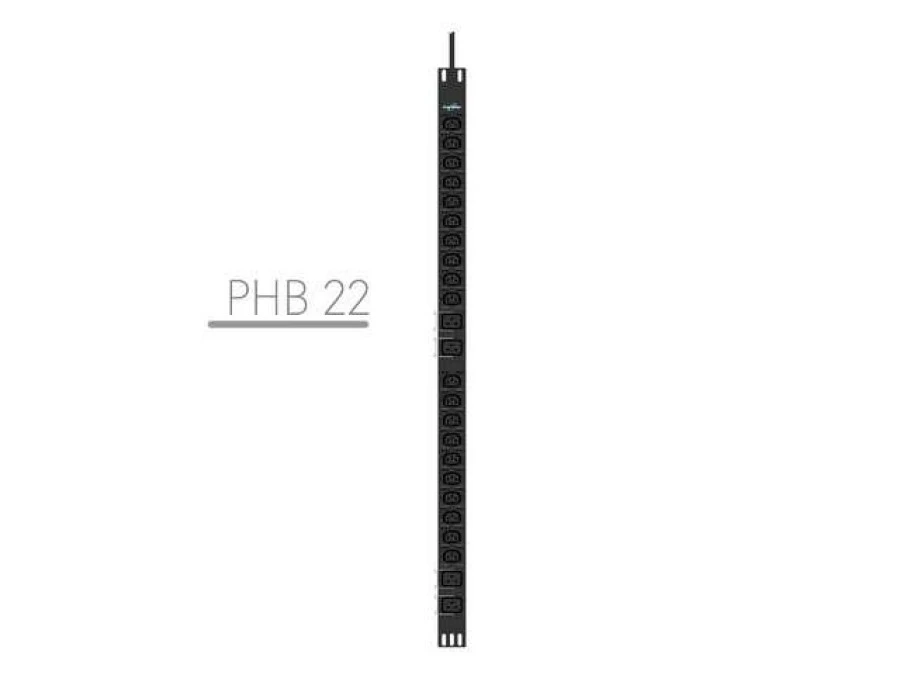LISTWA ZASILAJĄCA RACK PDU 19 POWERWALKER 16A 20X IEC C13 4X IEC C19 3M IEC C20 PIONOWA CZARNA 10133019 - obrazek 1