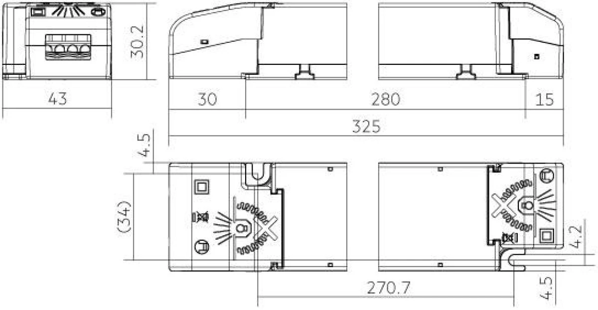 LC 200W 24V one4all NF SC EXC2 Zasilacz LED stałonapięciowy EXCITE TRIDONIC ‑ 28004433 - obrazek 2