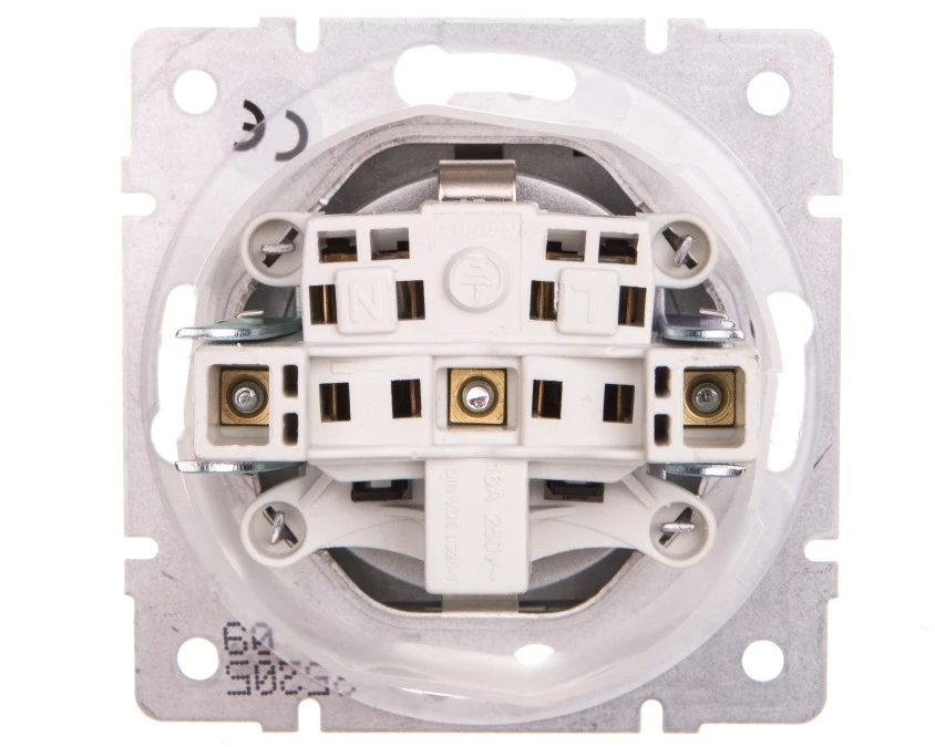 LOGI Gniazdo hermetyczne z klapką 2P+Z IP44 Schuko śrubowe 16A 250V Srebrny 25205 - obrazek 2