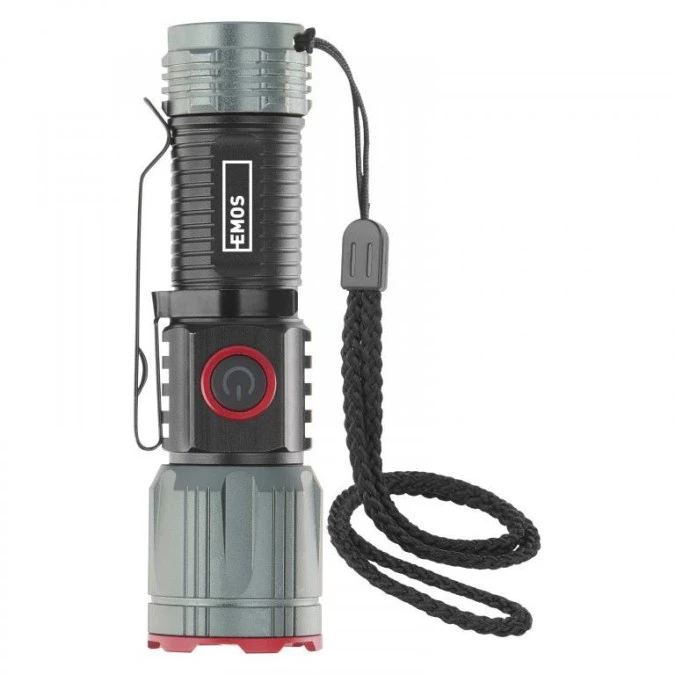 Latarka metalowa LED 300 lm, 700 mAh, ładowalna P3120 - obrazek 2