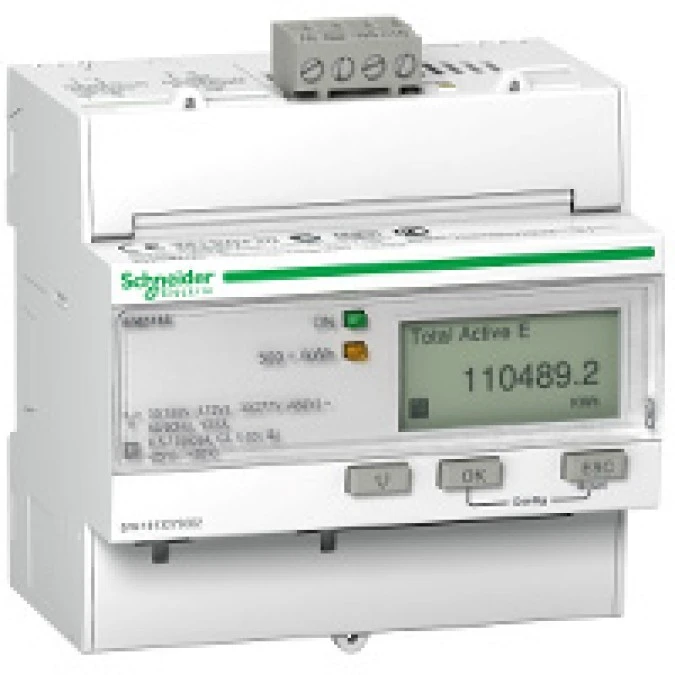 Licznik energii elektrycznej 1/3‑fazowy 63A 100‑277/173‑480V kl.1/B BACnet MID taryfowy cyfrowy modułowy iEM3165 A9MEM3165 - obrazek 1