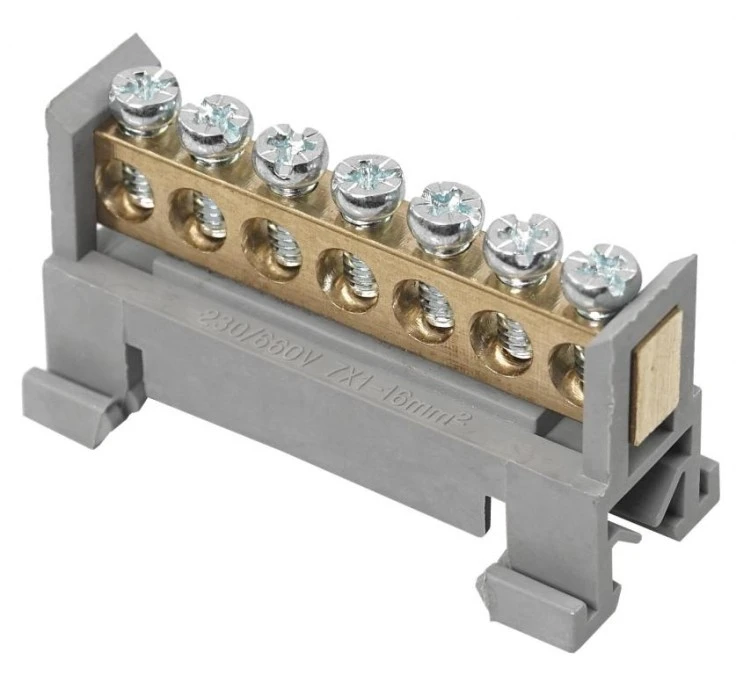 Listwa zaciskowa 7‑polowa 1‑16mm2 szara LZM‑W7 - obrazek 1