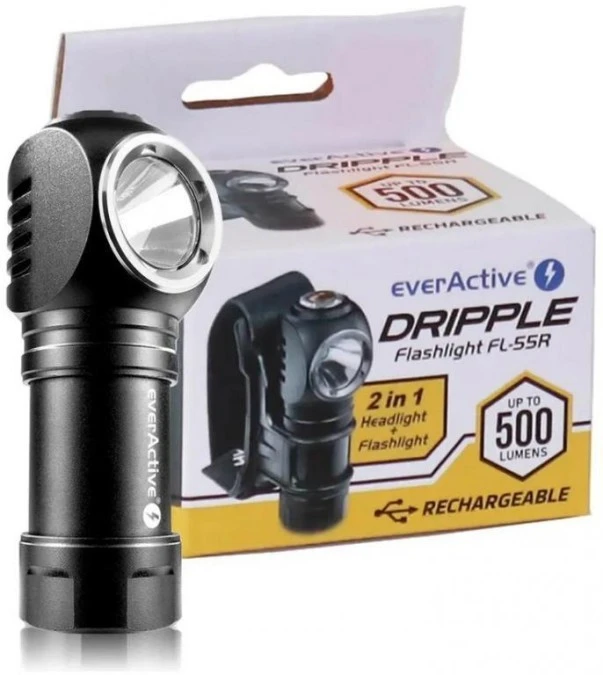Latarka ręczna / czołowa Luminus SST20 10W LED everActive FL‑55R 500 lumenów IP66 - obrazek 2