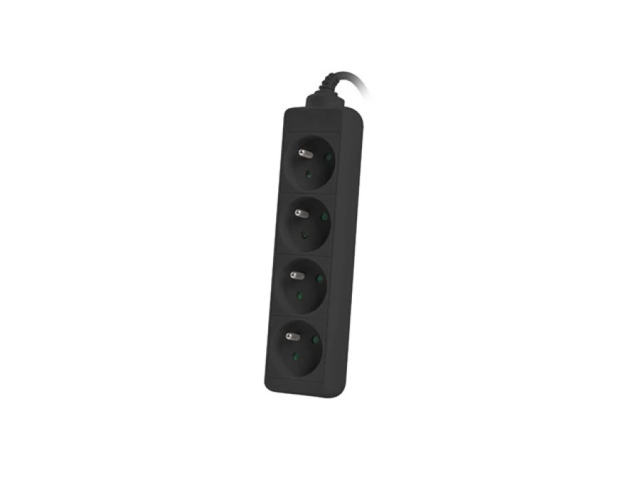 Listwa zasilająca 4‑gniazda do UPS 1m czarna PS0‑04E‑0100‑IEC‑BK - obrazek 1