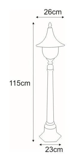 Latarnia ogrodowa, zewnętrzna BOSTON 115cm, retro K‑8134 CZARNY Kaja Lighting - obrazek 2