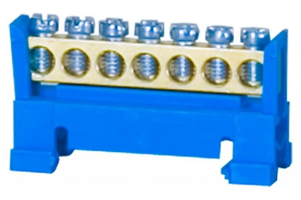 Listwa ochronna 7‑modułowa 7x16mm2 niska podstawa ‑ niebieska - obrazek 1
