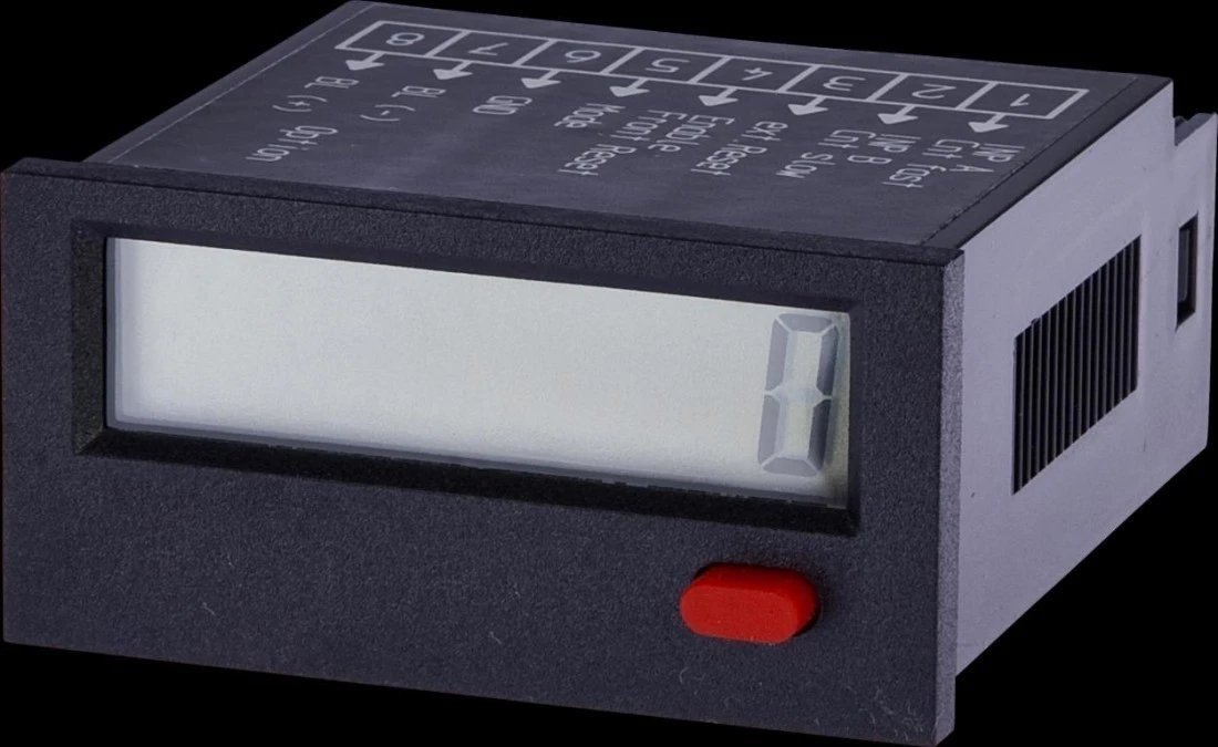 Licznik impulsów, 24x54x48mm, Wyświetlacz LCD, 12kHz, 4‑30VDC, Złącze śrubowe 8‑PIN, IP65 CI090110 - obrazek 1