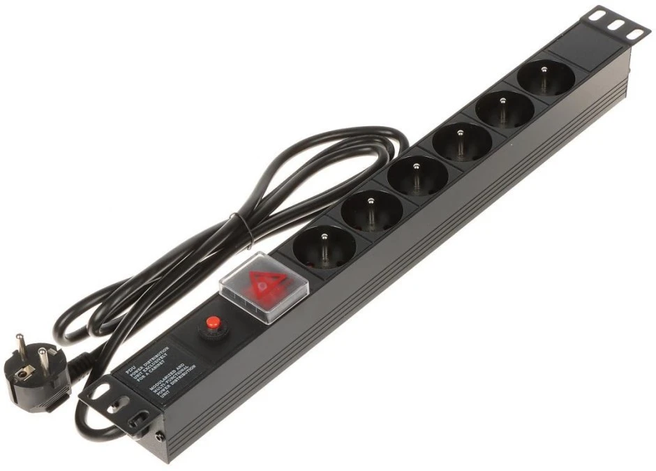 Listwa zasilająca do szaf RACK 19cali PD‑6/R‑OP - obrazek 1