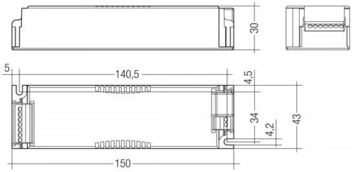 LC 50W 250‑400mA 140V o4a lp ADV Zasilacz LED liniowy stałoprądowy ściemnialny ADVANCED TRIDONIC 28000676 - obrazek 3