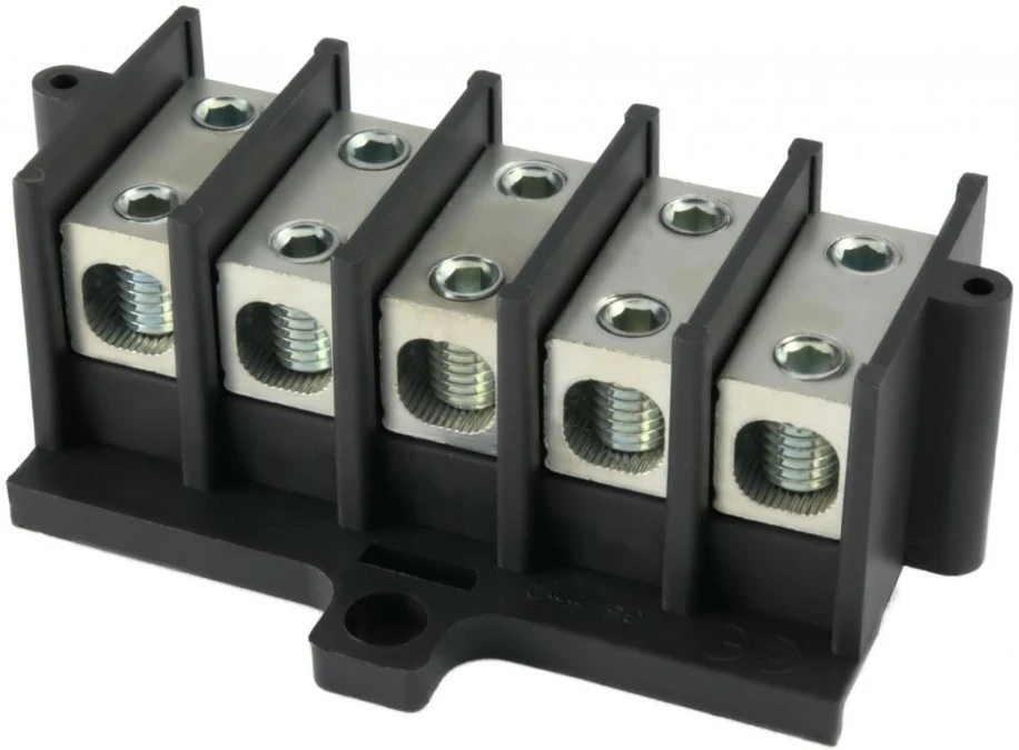 Listwa zaciskowa pięciopolowa typu Zgx 5x35mm2 czarna GEP‑00171 - obrazek 2