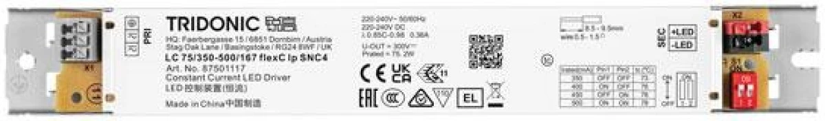 LC 75W 350‑500mA 167 flexC lp SNC4 Zasilacz LED liniowy stałoprądowy nieściemnialny ESSENCE TRIDONIC - obrazek 2