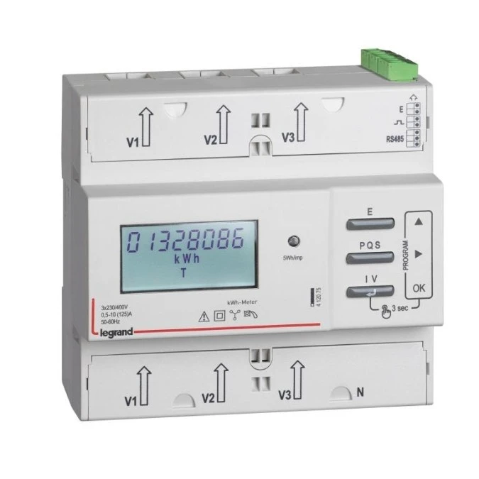 LICZ. EN. 3F 125A IM+RS485 MID LICZNIK ENERGII POMIAR BEZPOŚREDNI 3 FAZOWY 125 A Z WYJŚCIEM IMPULSOWYM I RS485 Z MID 412075 - obrazek 1