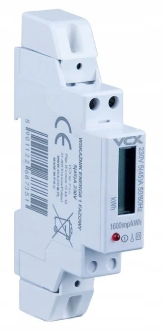 Licznik energii elektrycznej jednofazowy licznik prądu 1‑FAZ 5(45)A - obrazek 1